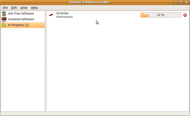 Ubuntu Software Center - Airstrike